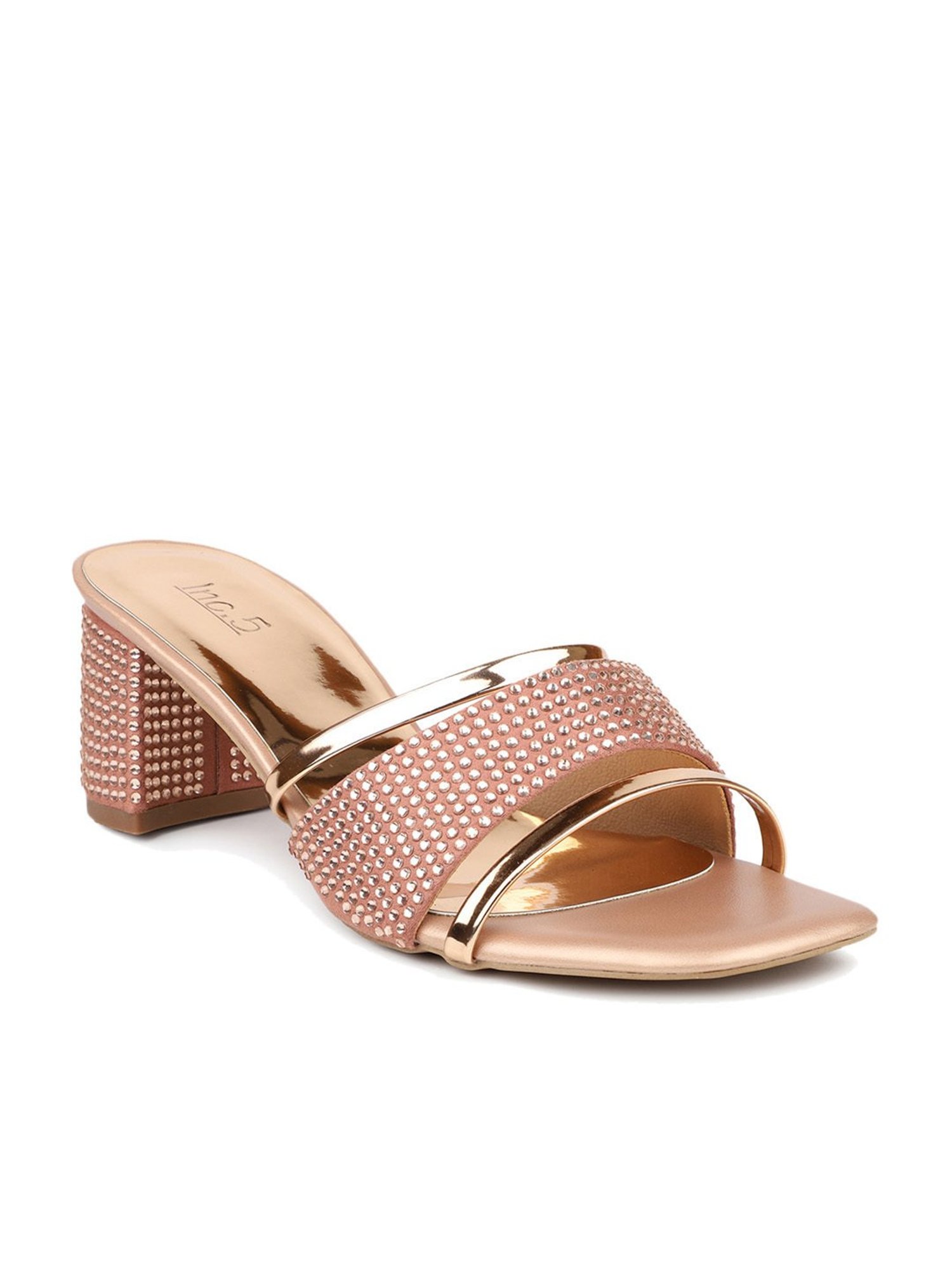 Inc.5 Women's Rose Gold Ethnic Sandals