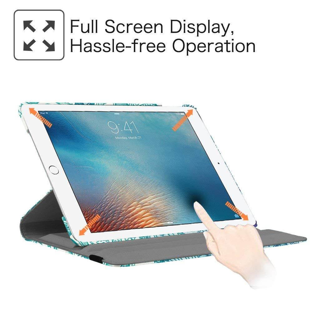 Fintie iPad Pro 9.7 Case - 360 Degree Rotating Stand Case with Smart Protective Cover Auto Sleep/Wake Feature for Apple iPad Pro 9.7 Inch (2016 Version), Emerald Illusions