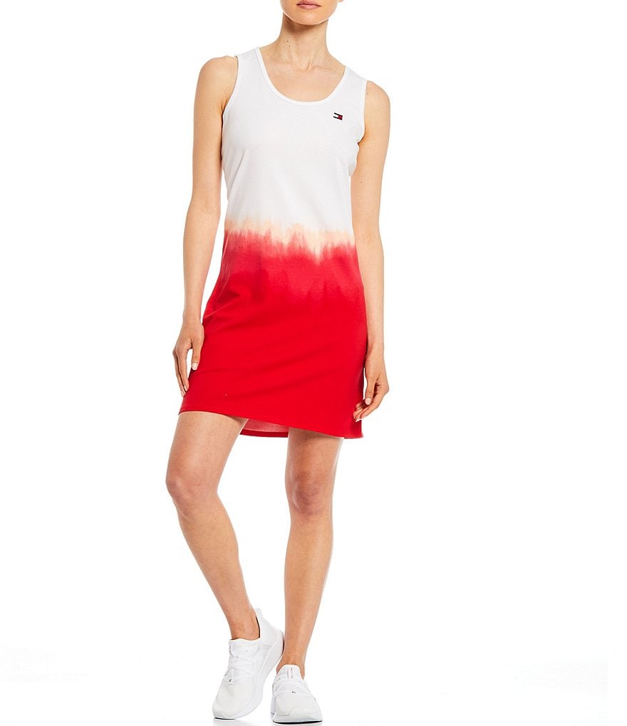 DKNY Luxe Knit Jersey Drape Neck Blouson Midi Dress