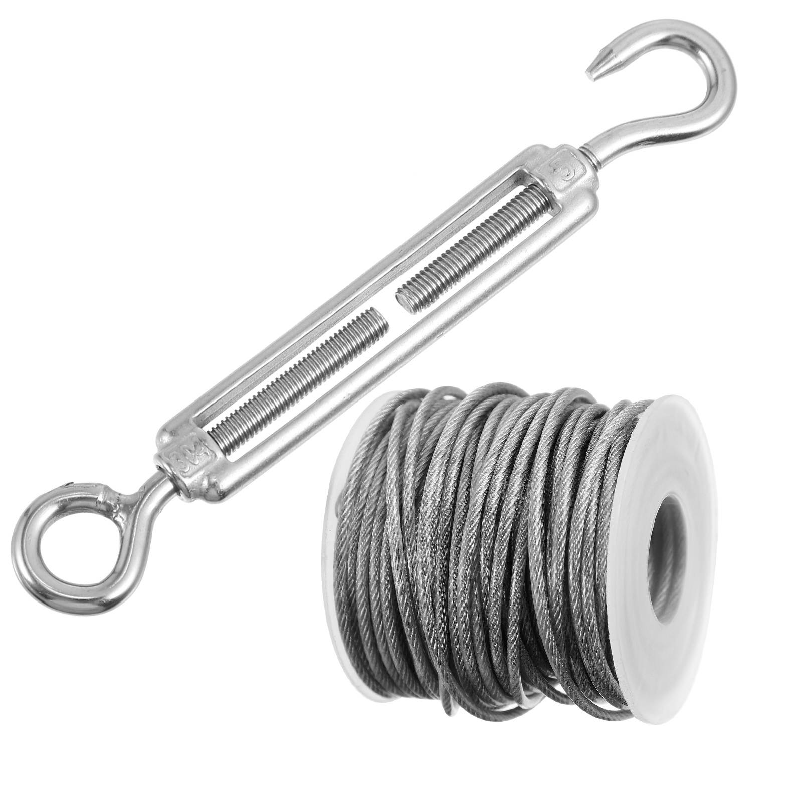 1 Set Stainless Steel Cable Rope Heavy Duty Wire Rope Hanging Wire Kit