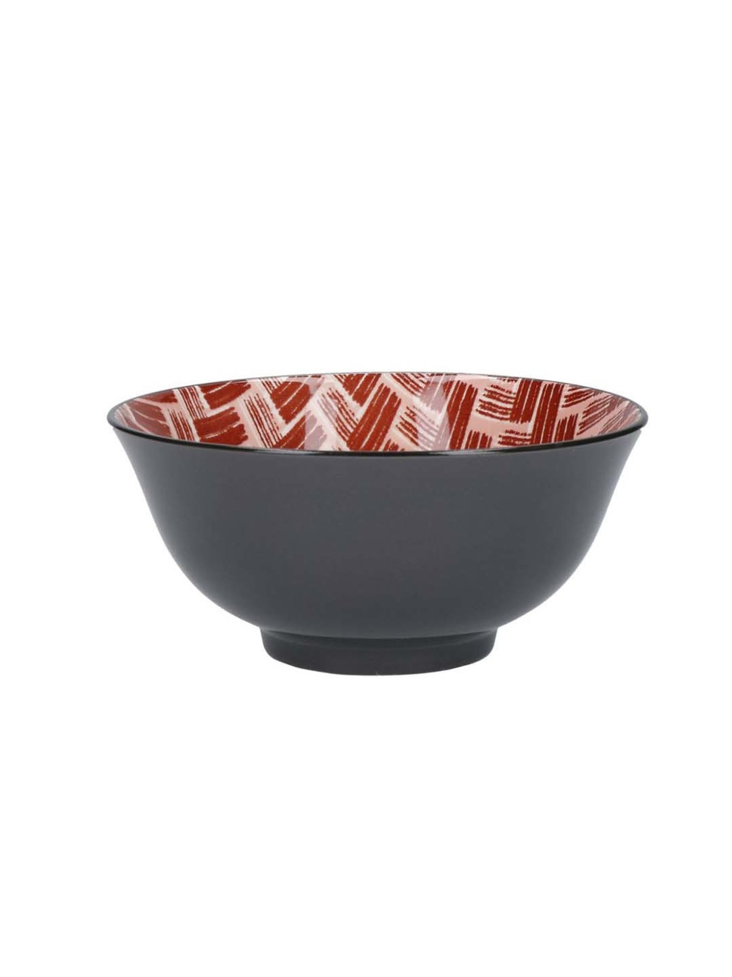 KitchenCraft Life Glazed Multicolor Ceramic 25 cm Bowl - Set of 4