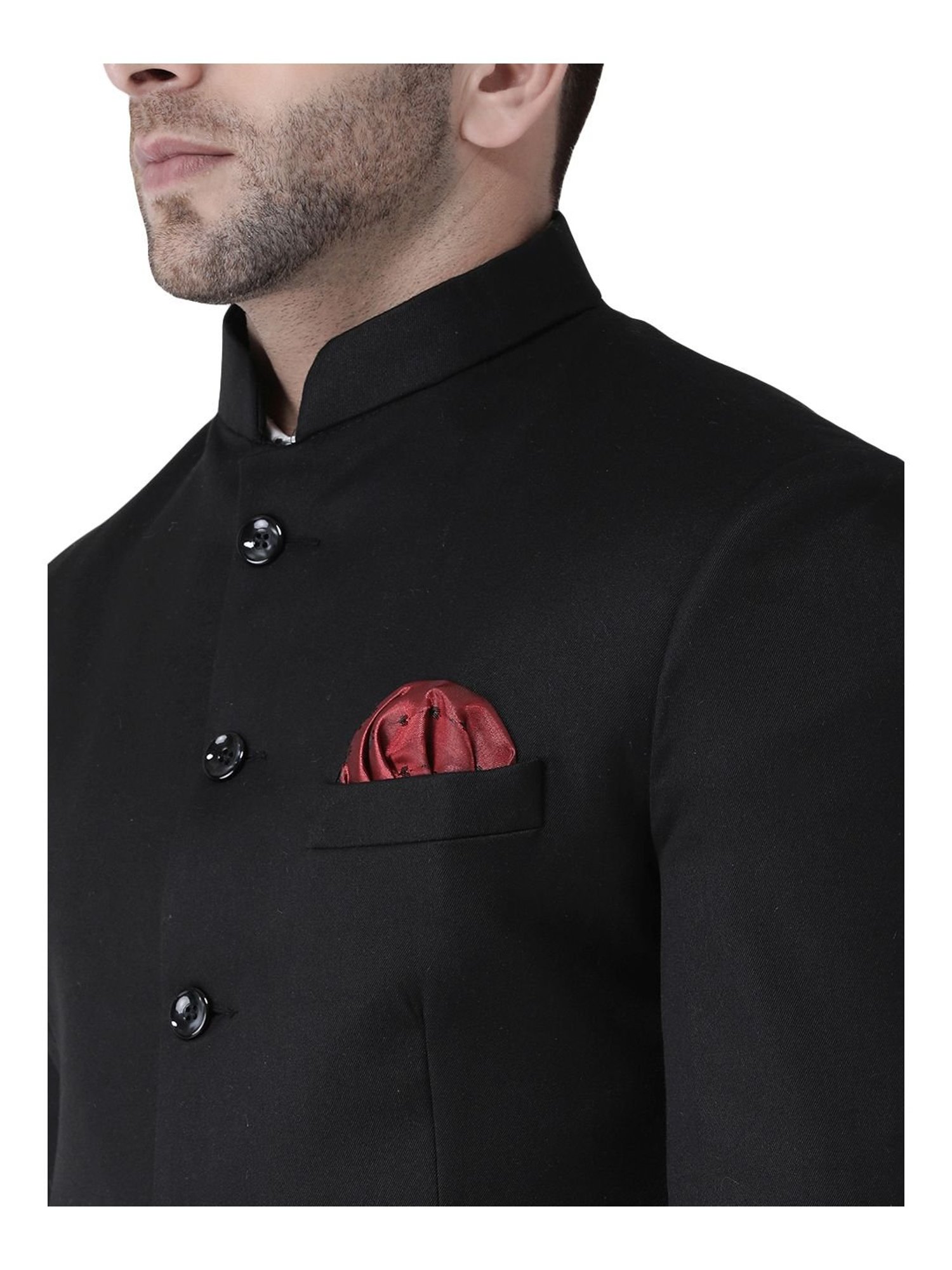 Vastramay Black Regular Fit Blazer