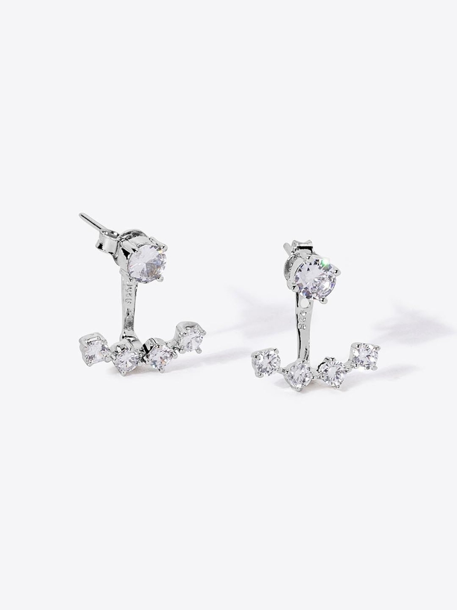 March by FableStreet Sterling Silver Zircon Ear Jacket Earrings for Women