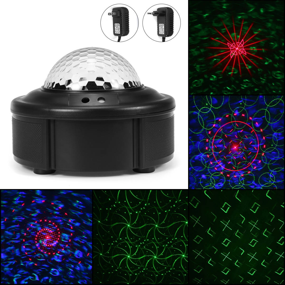 LED Laser Stage Projector Rechargeable Household For Wedding Birthday Party Lamp EU Plug