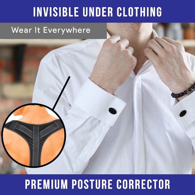 Dartwood Posture Corrector, Adjustable Back Brace Straightener and Spine Support for Muscle Pain and Ache