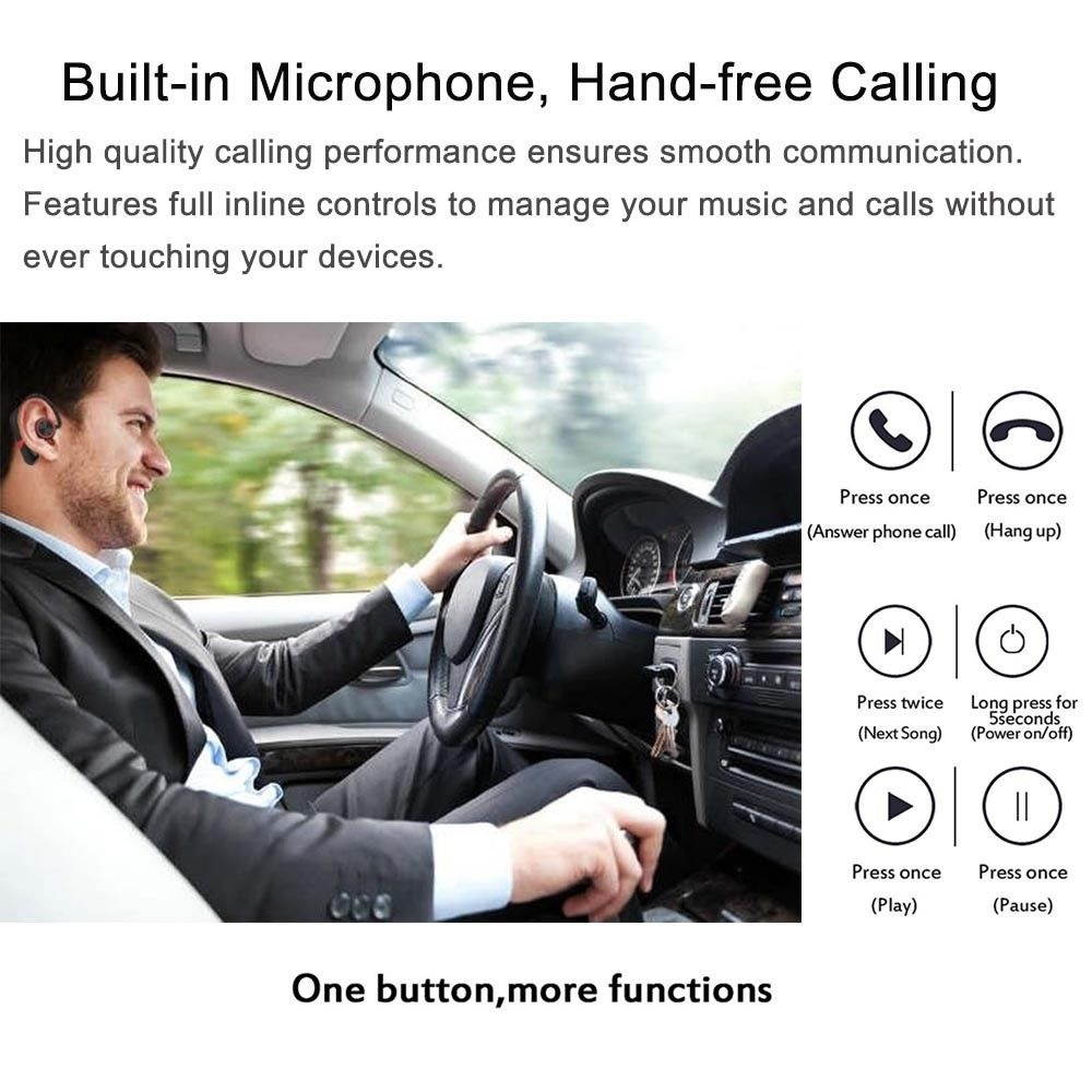 2018 New Ture Wireless Bluetooth4.2 In-ear Binaural Headset Sport Earbuds Stereo Headset Waterproof Earphones