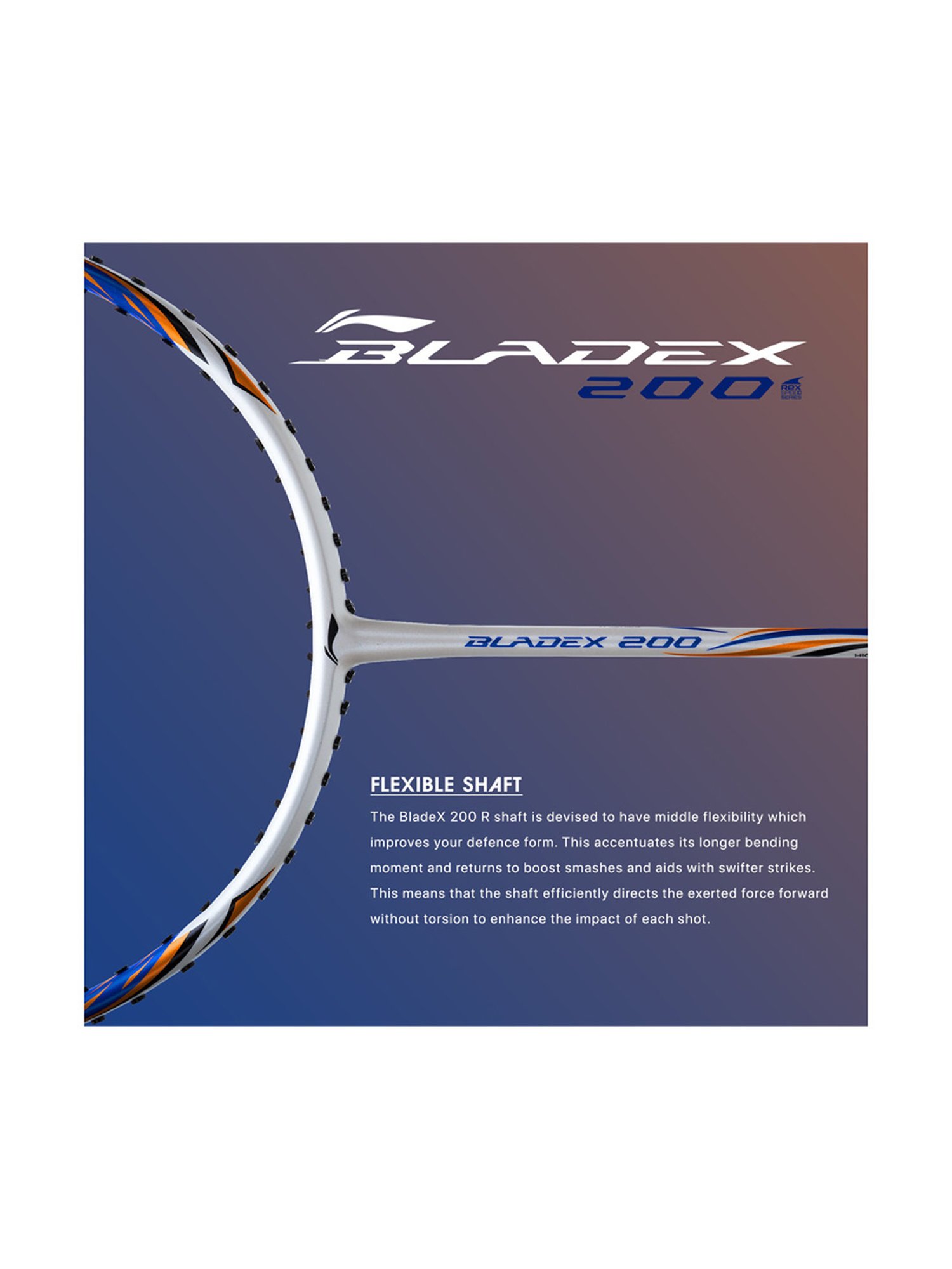 Li-Ning BladeX 200R Badminton Racket (White) Size - Medium