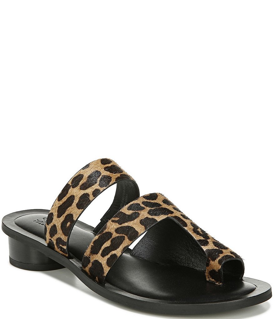 Sarto by Franco Sarto Trixie Leopard Print Calf Hair Toe Ring Dress Sandals
