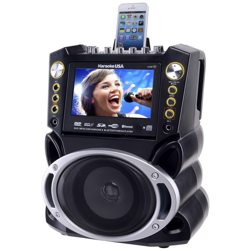 Karaoke USA Complete Bluetooth Karaoke System with 7" Color Screen (GF844)