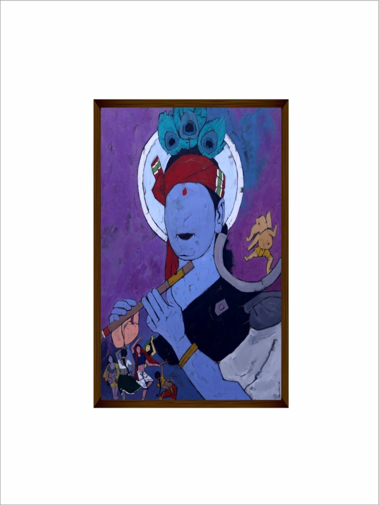 The Art House Abstract Multicolor Canvas Painting