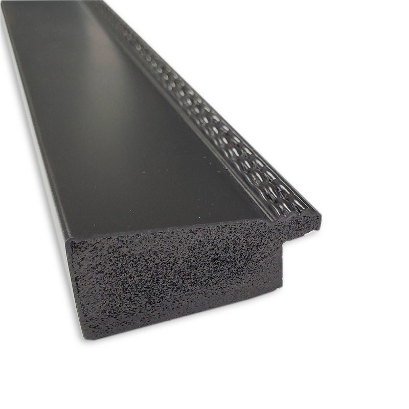 17" x 51" Avon Framed Full Length On the Door Mirror Black - Amanti Art