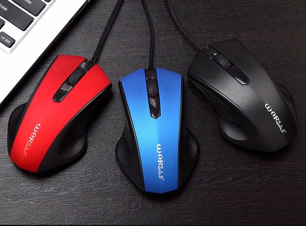 Slient 1600DPI 3 Buttons USB Wired Pro Gaming Mouse Mice For PC Laptop Computer