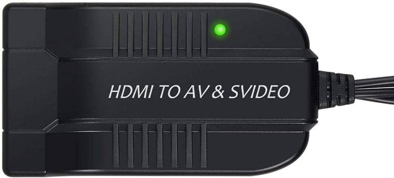 MagiDeal AV CVBS to HDMI Converter Male Composite Female RCA S-Video to HDMI Adapter Support 1080P for TV VHS VCR DVD