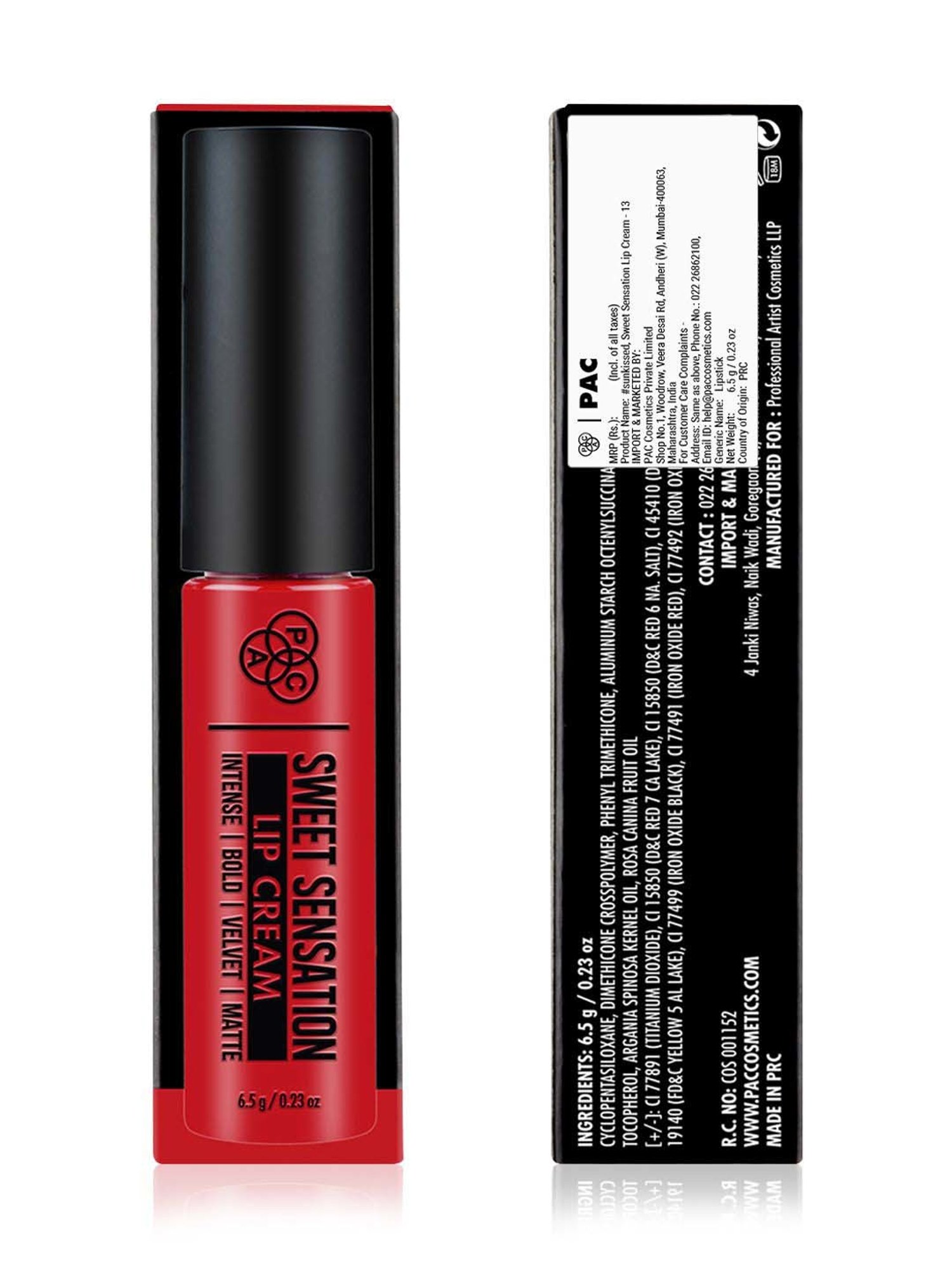 PAC Sweet Sensation Lip Cream - 13 #sunkissed - 6.5 gm