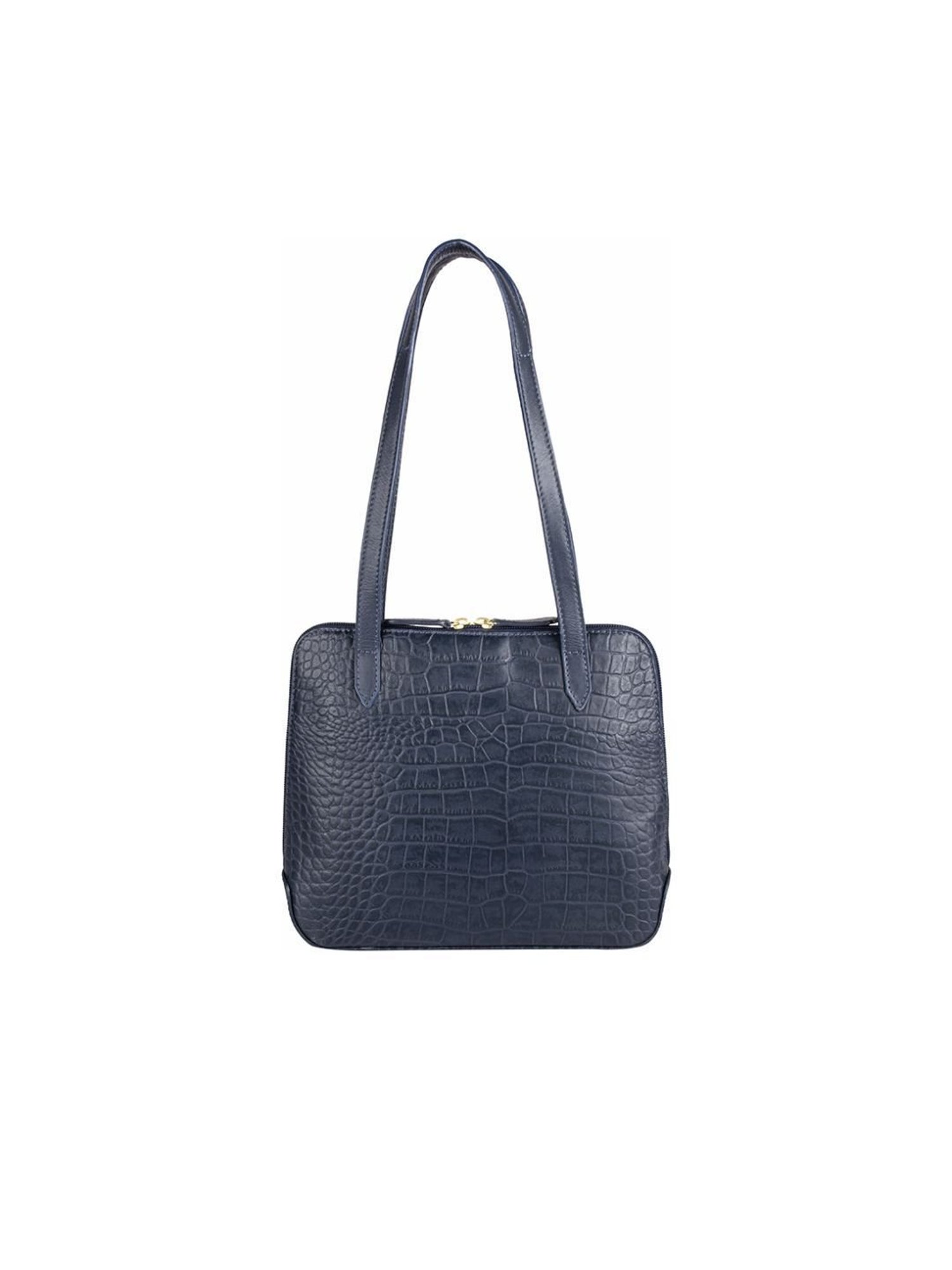 Hidesign Myntra Blue Textured Medium Shoulder Handbag