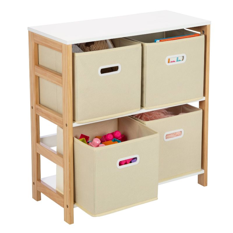 RealRooms Hopa Single Door Pantry Organization, Kitchen Organizer, Ivory Oak