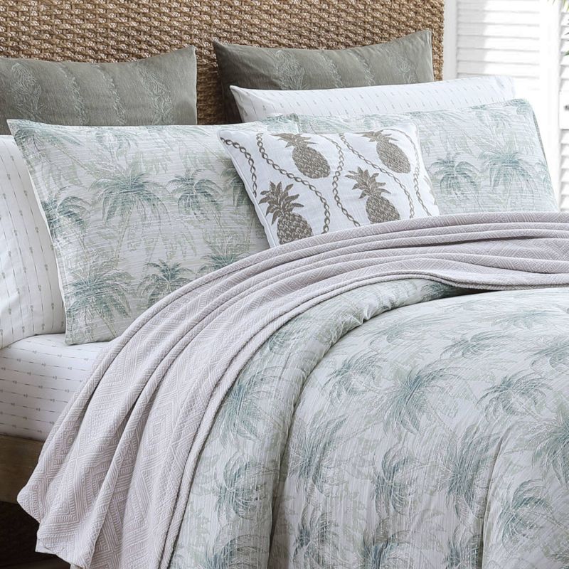 King Distressed Palm Comforter & Sham Set Green - Tommy Bahama