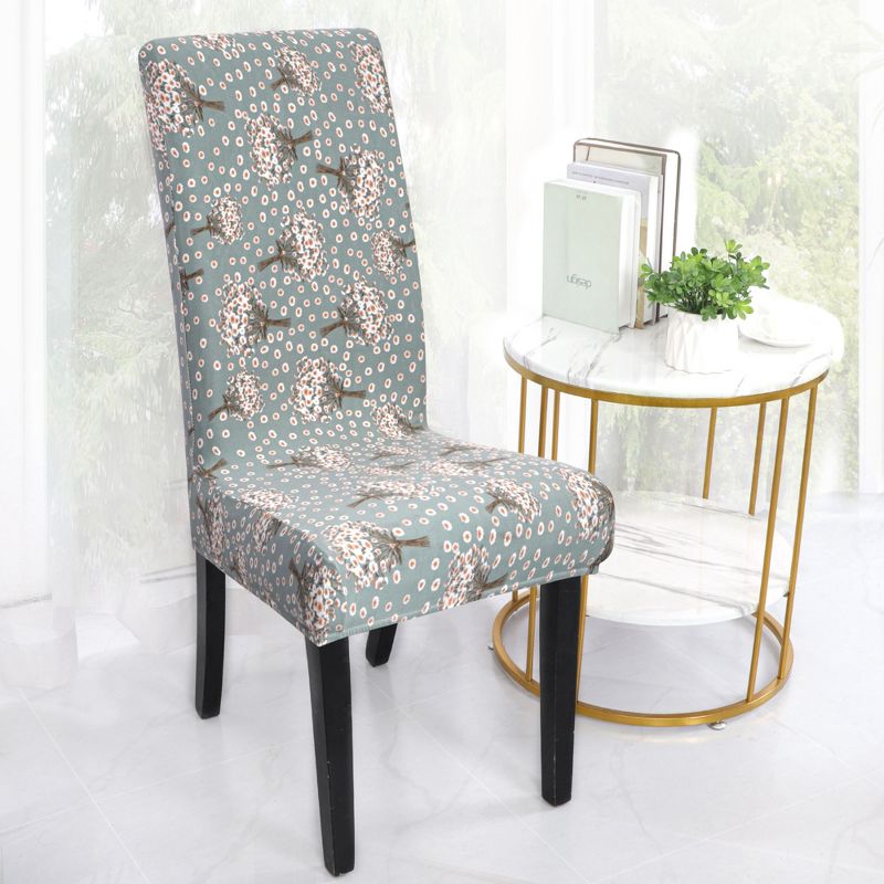 1 Pc Spandex Stretchy Removable Washable Dining Chair Slipcovers Multicolored  - PiccoCasa