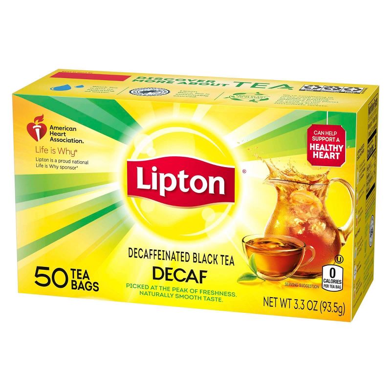 Lipton Decaffeinated Black Tea Bags - 50ct