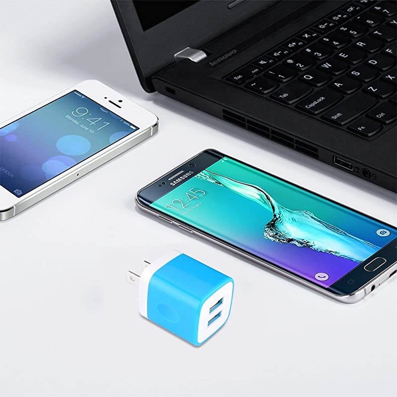 Wall Charger Charger Plug Charging Block Cube Charger Block Box 5V21A Universal Power Adapter Brick Base Compatible for Phone X876 Plus iPad Samsung Galaxy S9S8Note 9 LG ZTE HTC