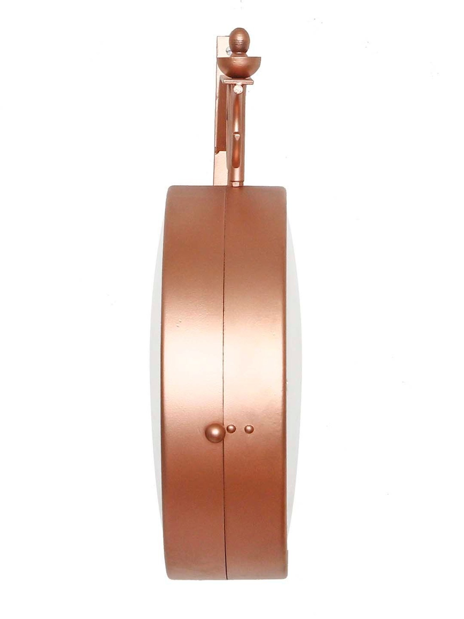 CHRONIKLE Copper Iron Roman Numbers Double Sided Hanging Wall Clock