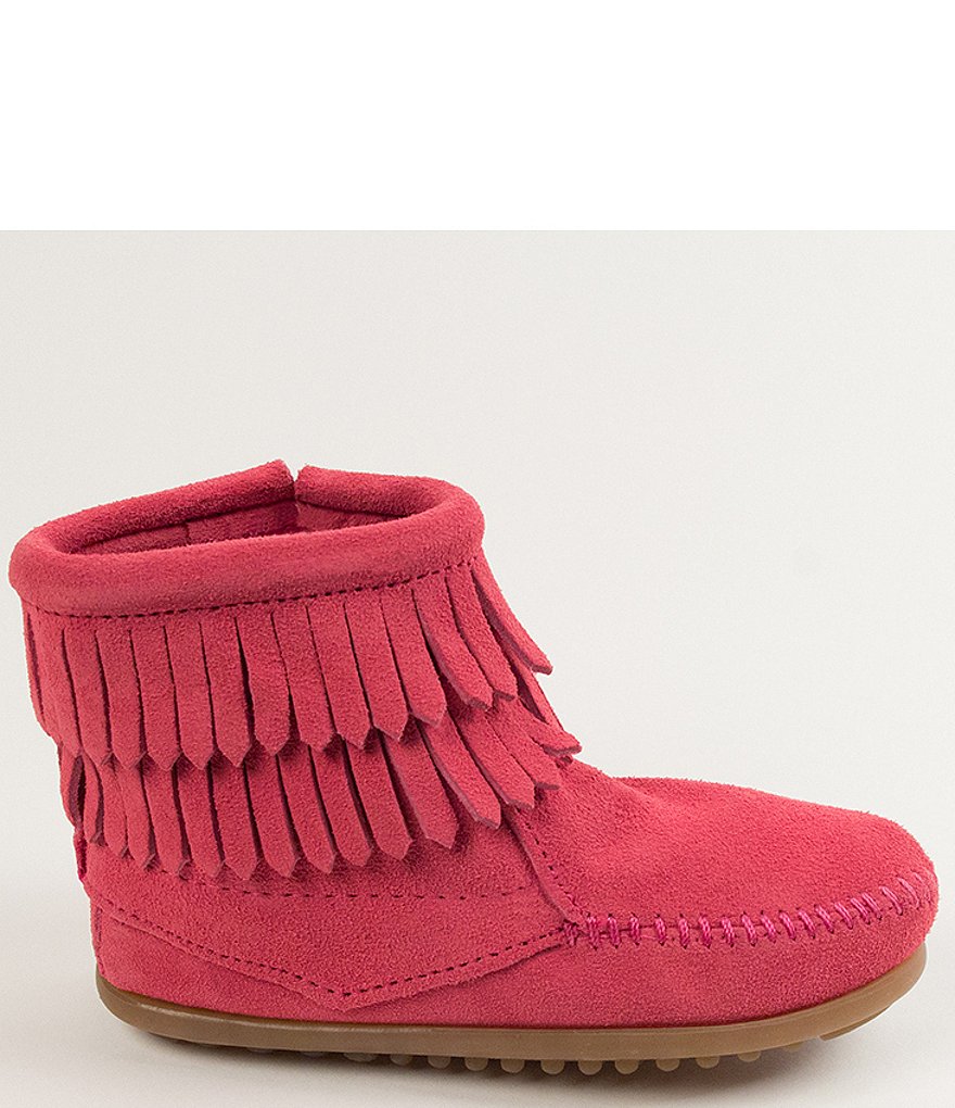 Minnetonka Girls' Double Fringe Suede Boots (Youth)