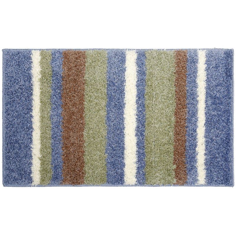 19.6"x31.5" Avalon Comfort Bath Mat Blue/Green - Home Dynamix