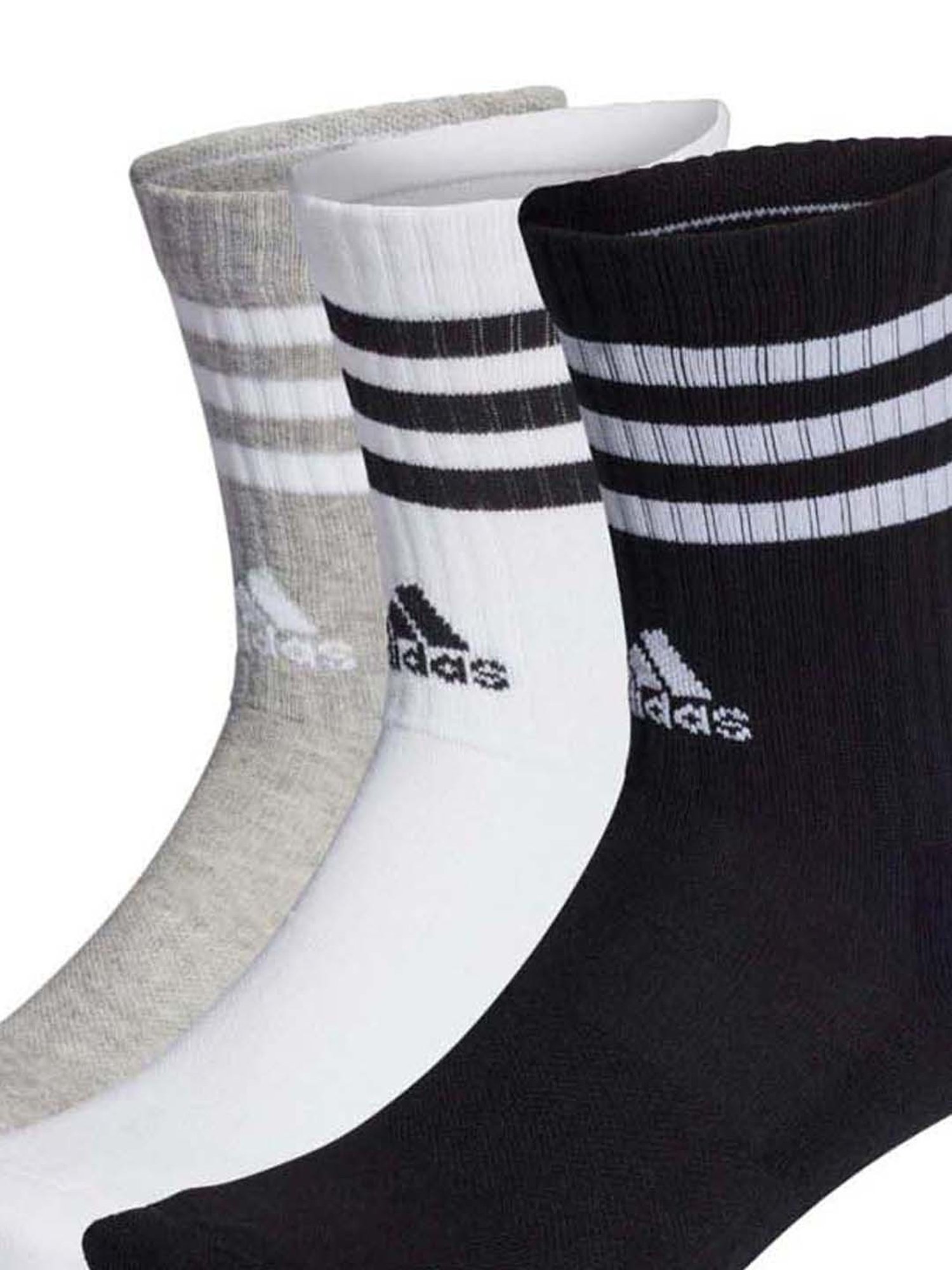 Adidas 3-stripes Cushioned Multicolor Crew Socks - Pack of 3