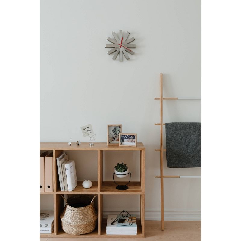 12" Ribbon Wall Clock Steel - Umbra