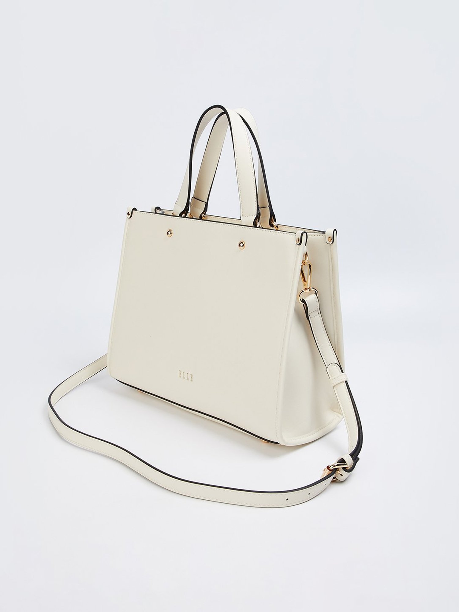 Elle Cream Printed Handbag