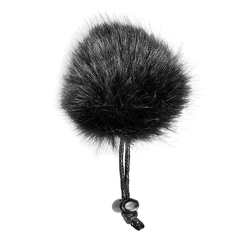 CVMMF1B Outdoor Furry Microphone Wind Muff for lavalier Lapel Microphone  AudioTechnica etc3 Pack Black
