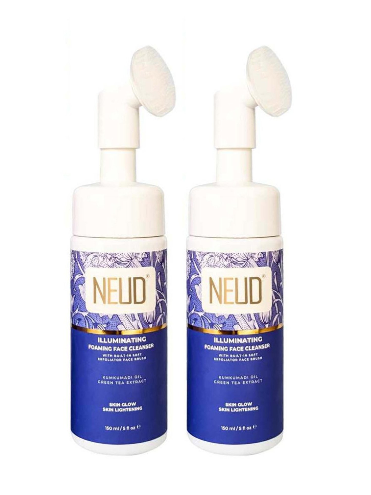 NEUD Illuminating Foaming Face Cleanser - 150 ml Each (Pack of 2)