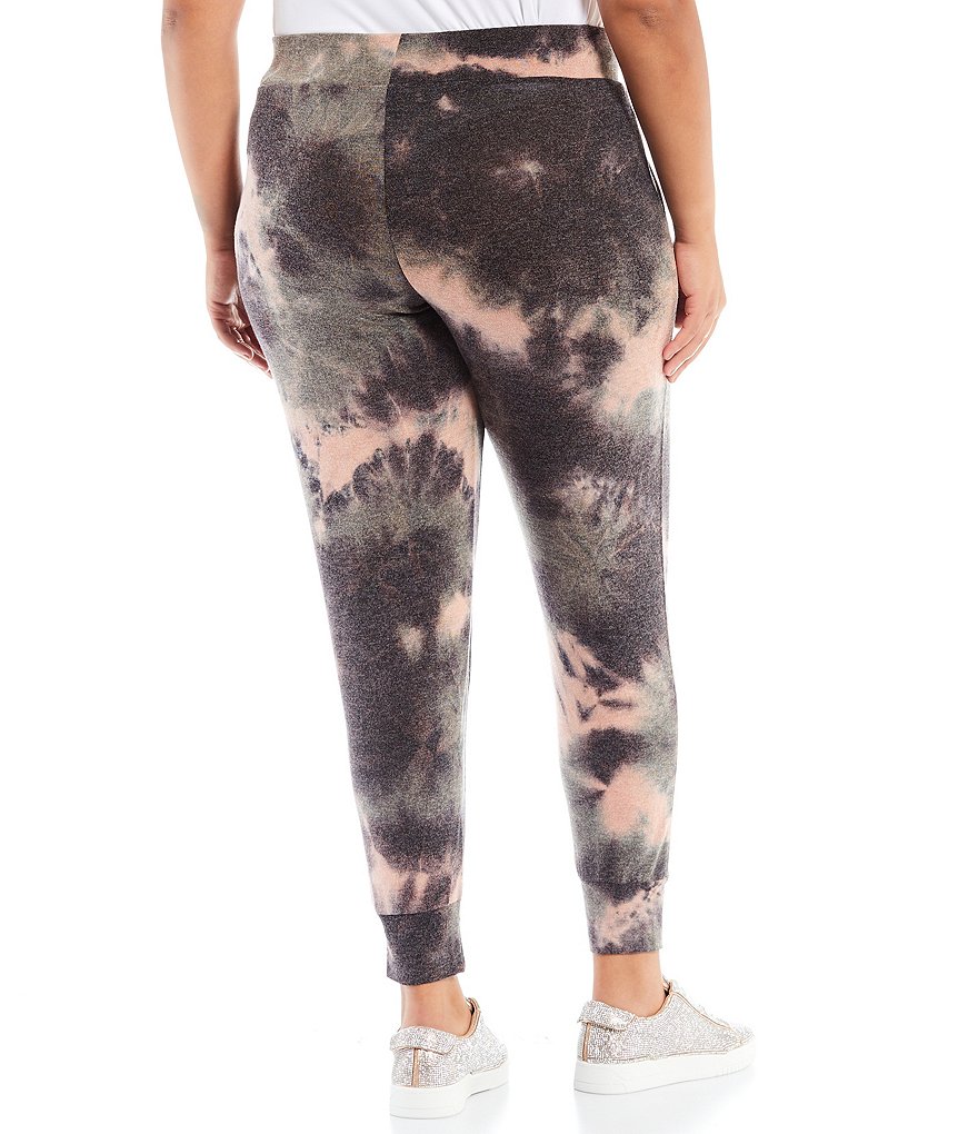 Jessica Simpson Plus Size Riya Knit Tie-Dye Pull-On Pants