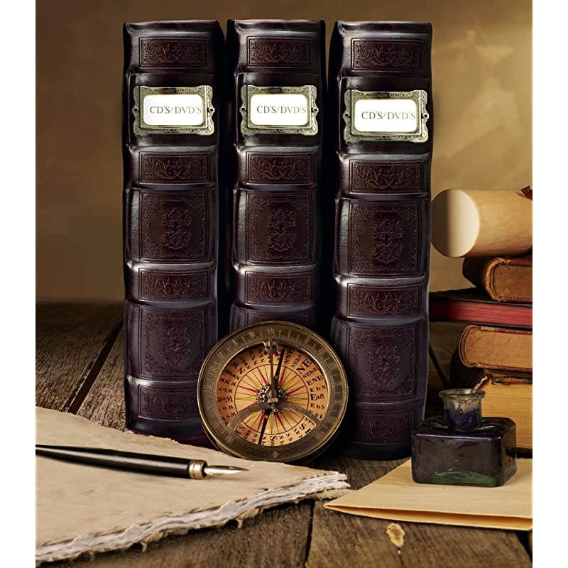 Tuscany Chestnut DVD Storage Binder Set - Stores Up to 144 DVDs, CDs, or Blu-Rays - Stores DVD Cover Art - Acid-Free Sheets