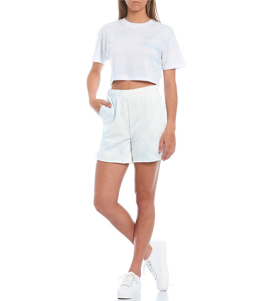 NIA Mid Length High Rise Tie Dye Coordinating Shorts