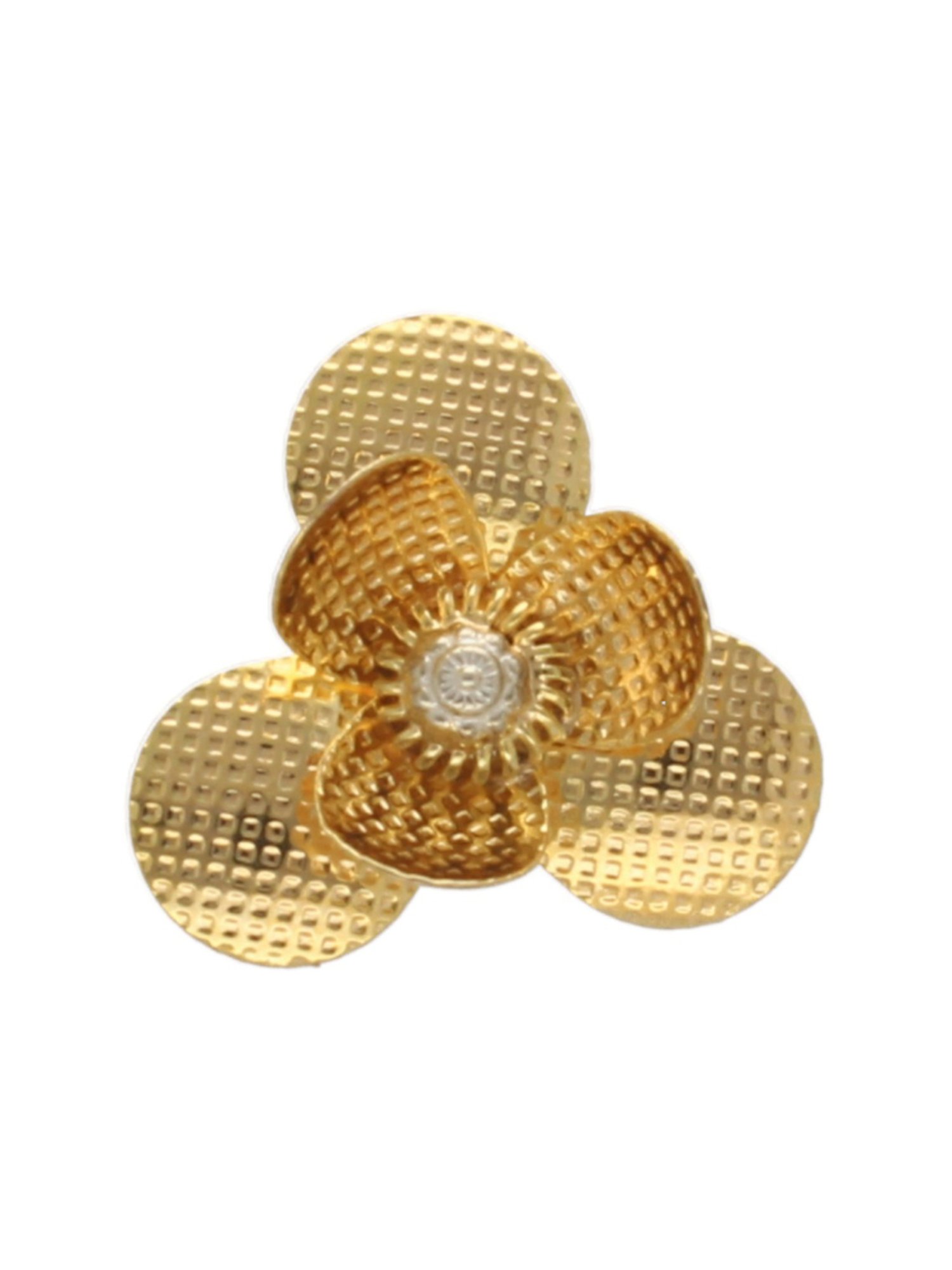 Sri Jagdamba Pearls Unique Golden 0.8 Silver Pooja Flower - 3.73 gm