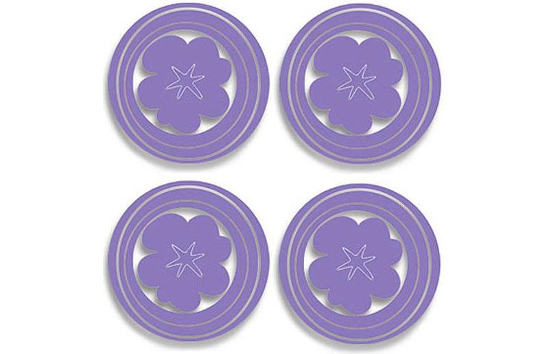 Purple Hooplas Flowers/Circles Wall Accent Stickers - Wall Pops..