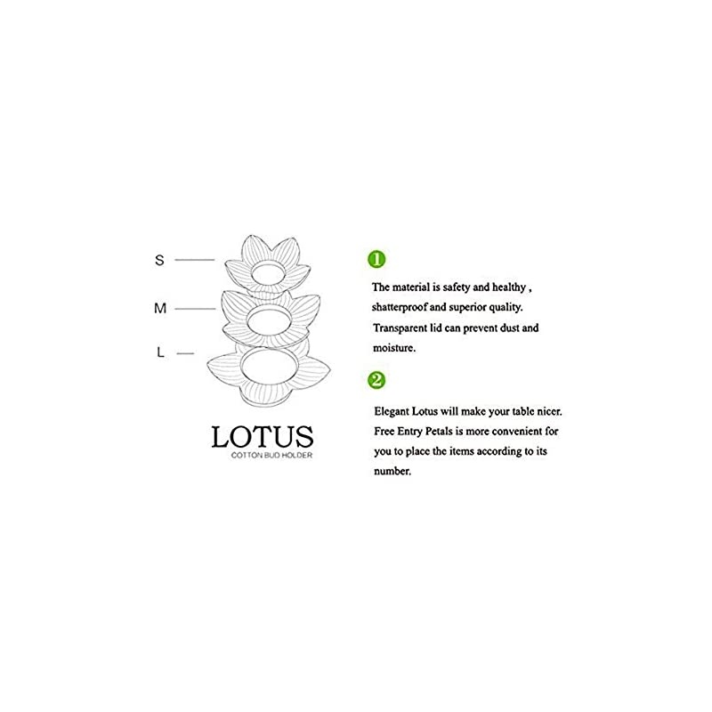 2 PACK  Lotus Cotton Swab Holder,Cotton Bud Small Q-tips Toothpicks Brushes Holder Box Case Storage Organizer Jar with Clear Lid Dustproof Cover Green + Pink