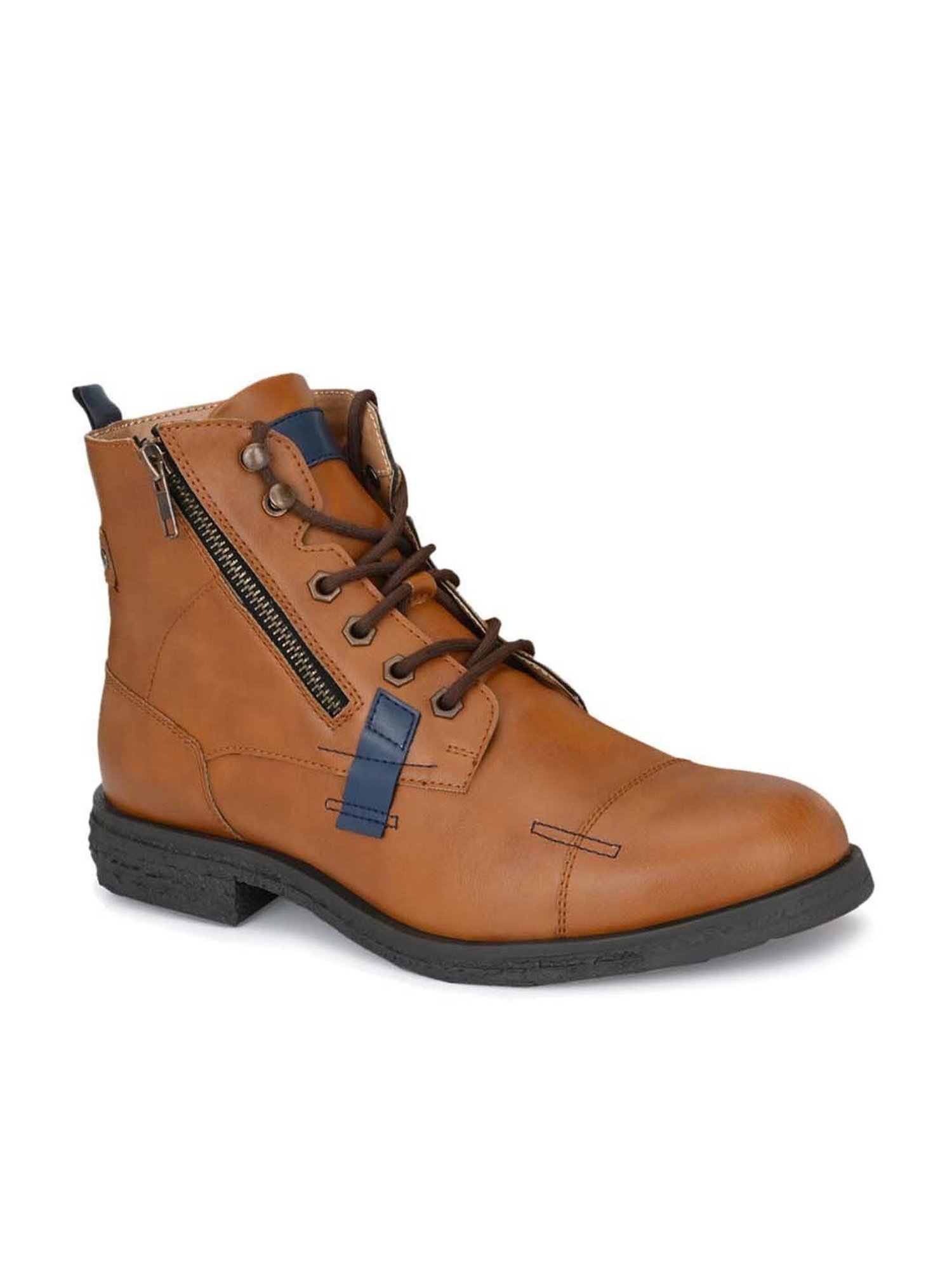 El Paso Men's Tan Derby Boots