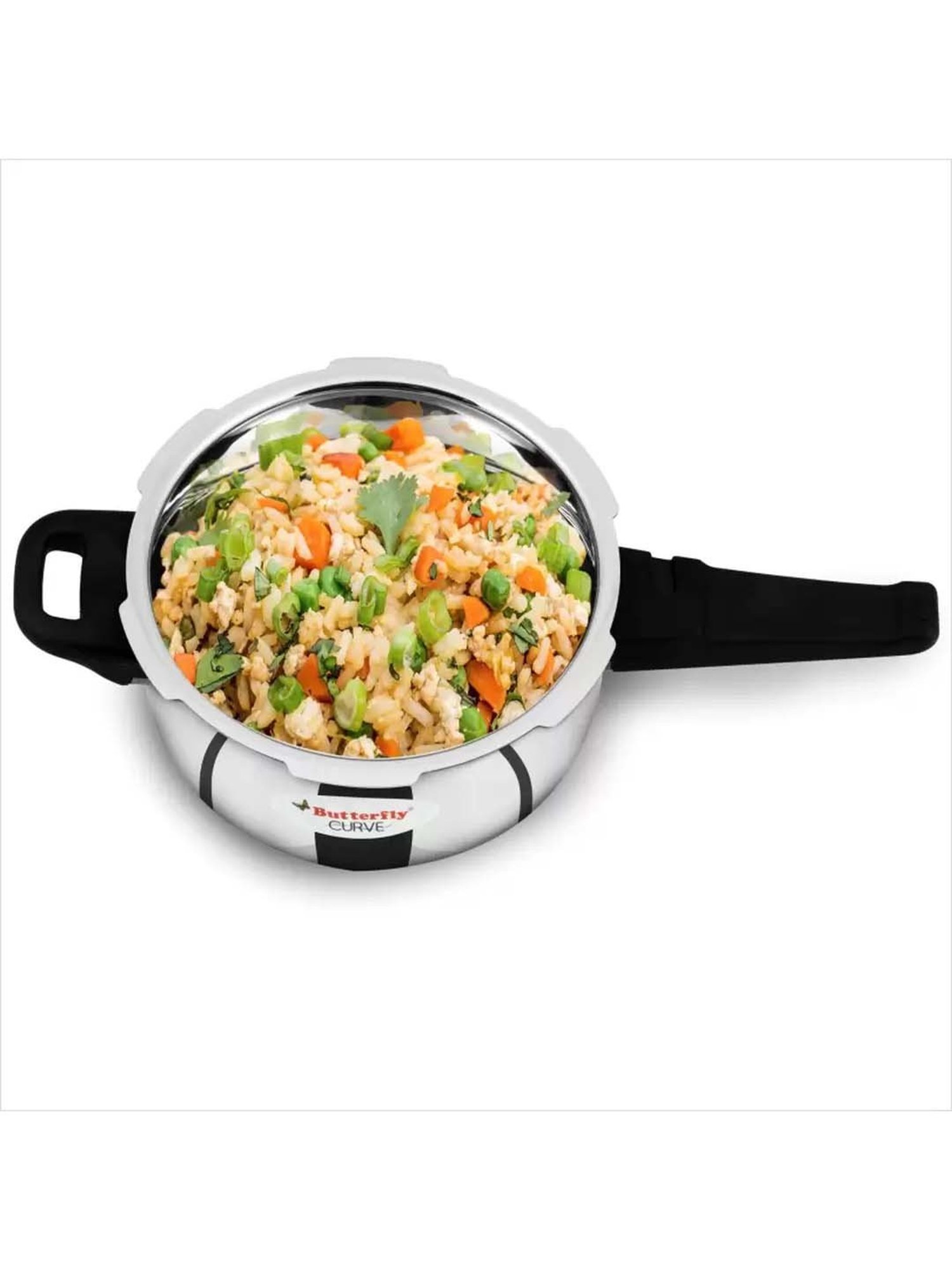 Borosil Silver Aluminium Pressure Cooker (5 L)