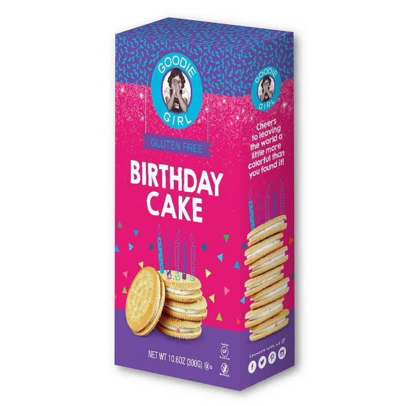 Goodie Girl Gluten Free Birthday Cake Creme Cookies - 10.6oz