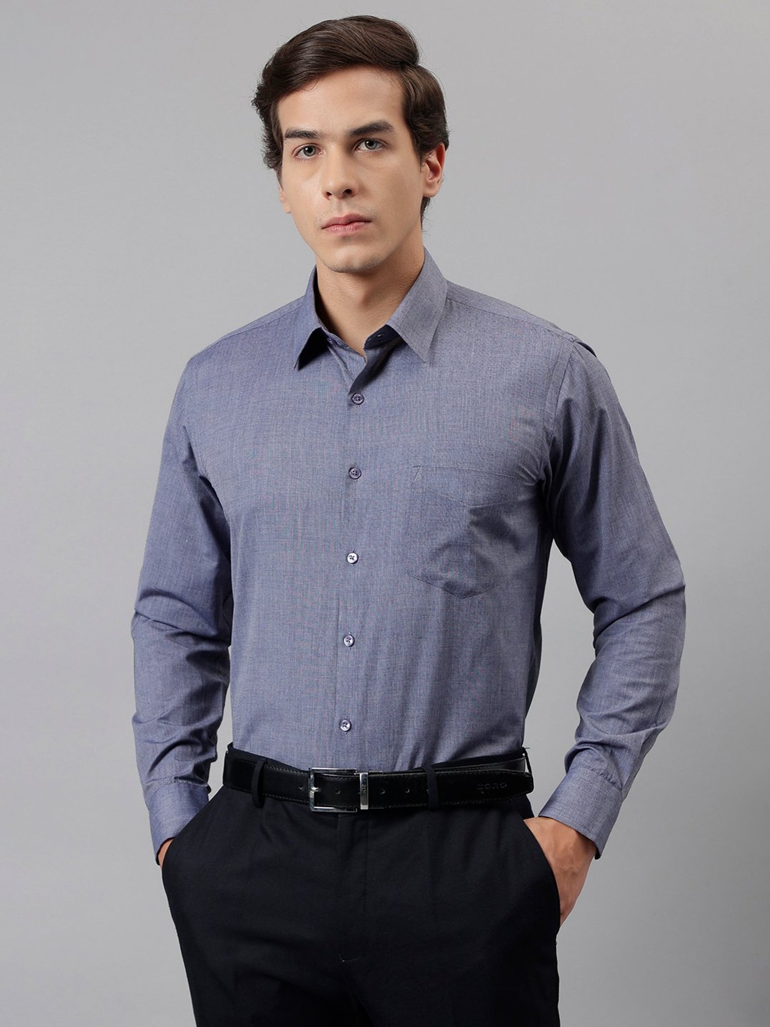 English Navy Navy Slim Fit Shirt