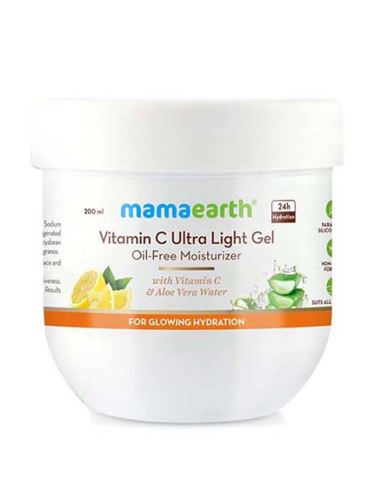 Mamaearth Vitamin C & Aloe Vera Ultra Light Gel Oil-Free Moisturizer - 200 ml