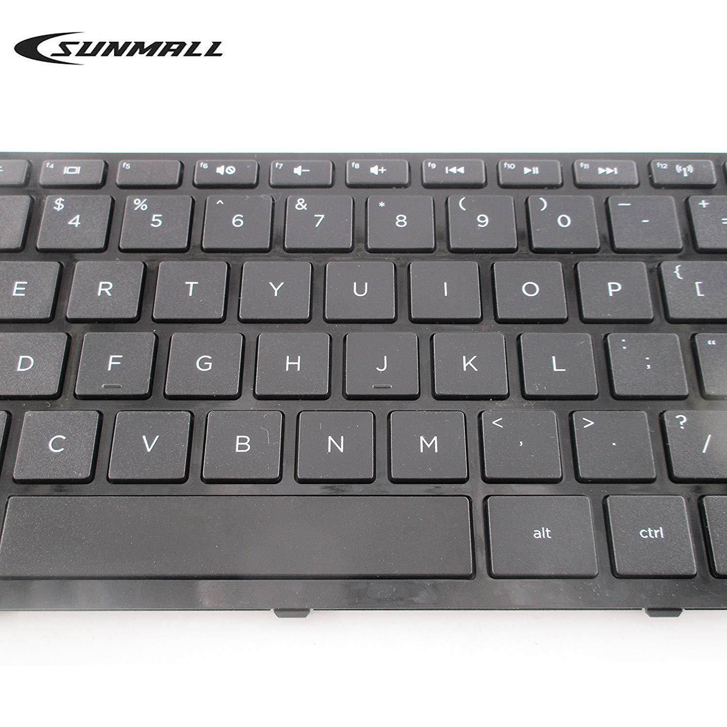SUNMALL Keyboard Replacement with Frame for HP Pavilion 17-E 17-E000 17-e100 Serries Laptop Black US Layout(6 Months Warranty)