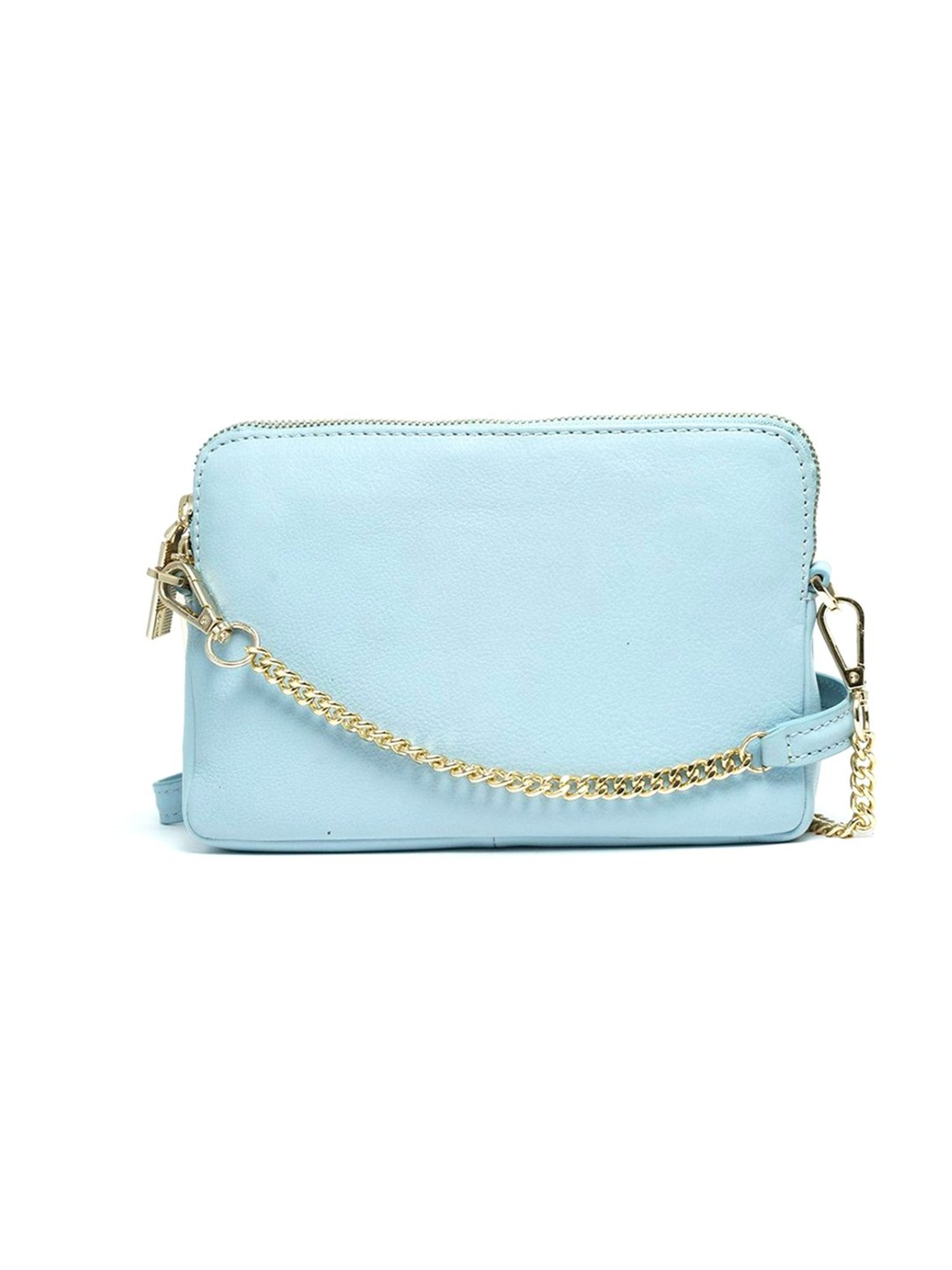 RI2K London Light Blue Leather Small Cross Body Bag