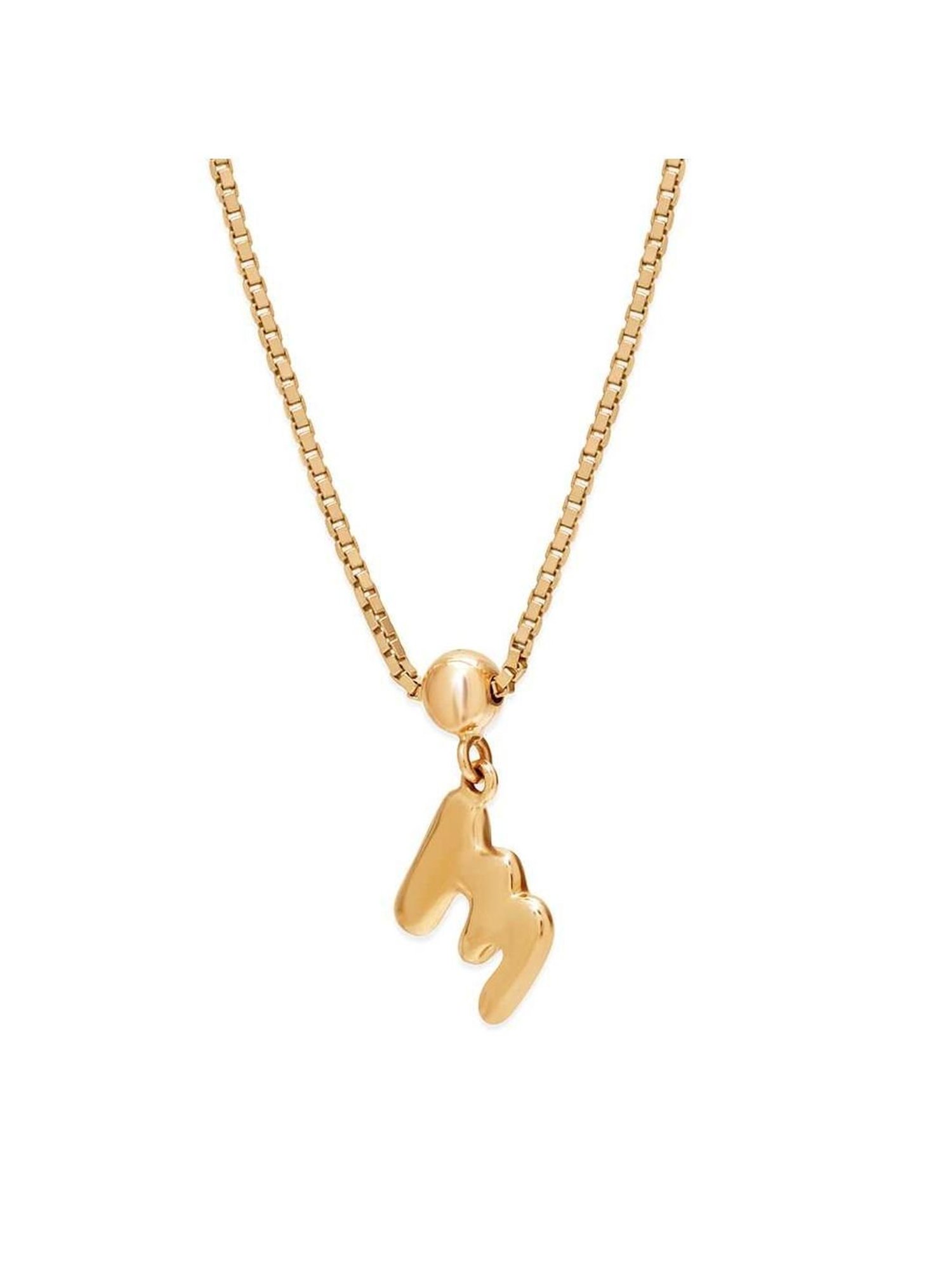 Mia By Tanishq Mamma Mia 14k Yellow Gold M Charm Pendant
