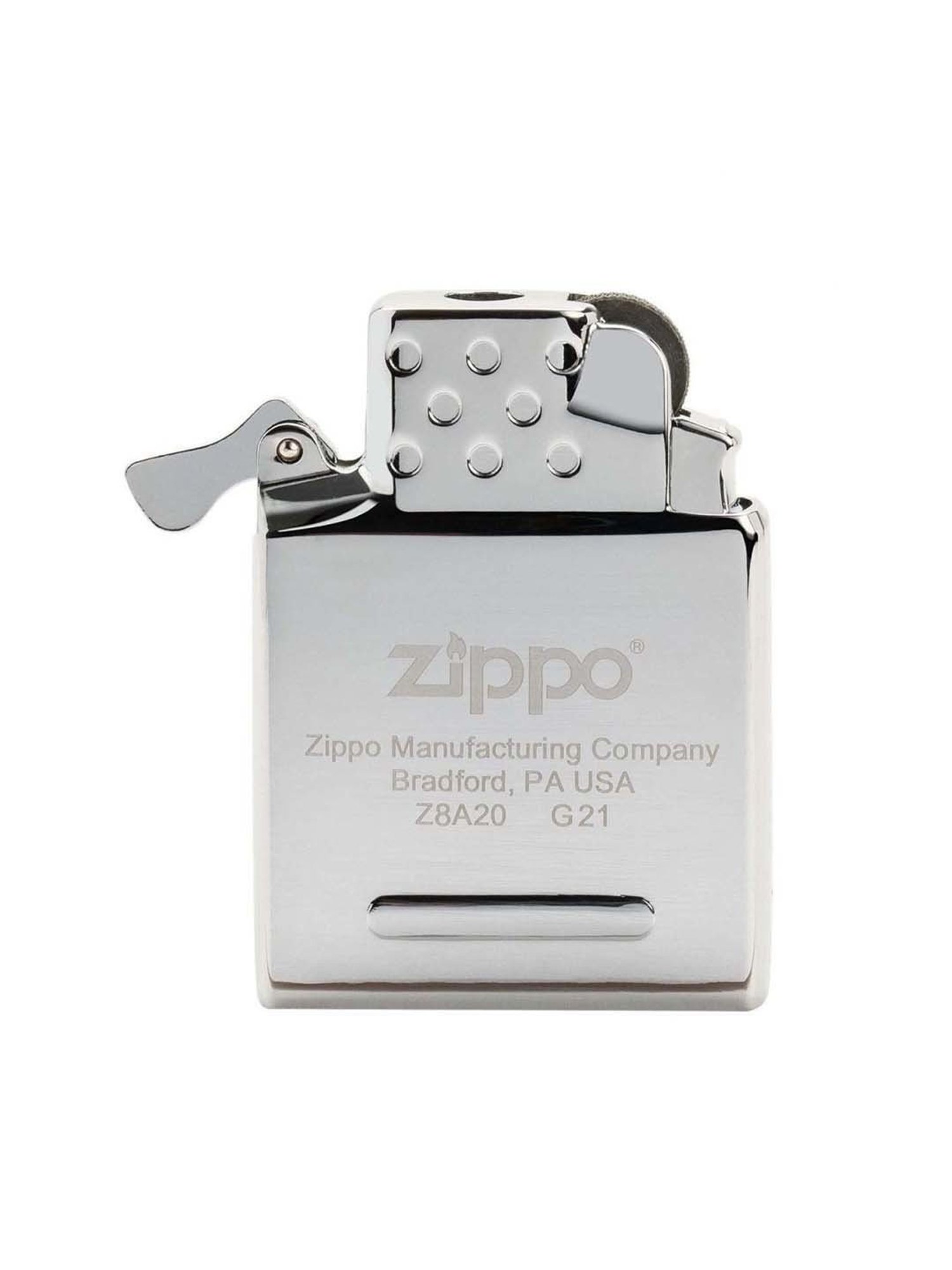 ZIPPO Silver Brass Windproof Pocket Lighter