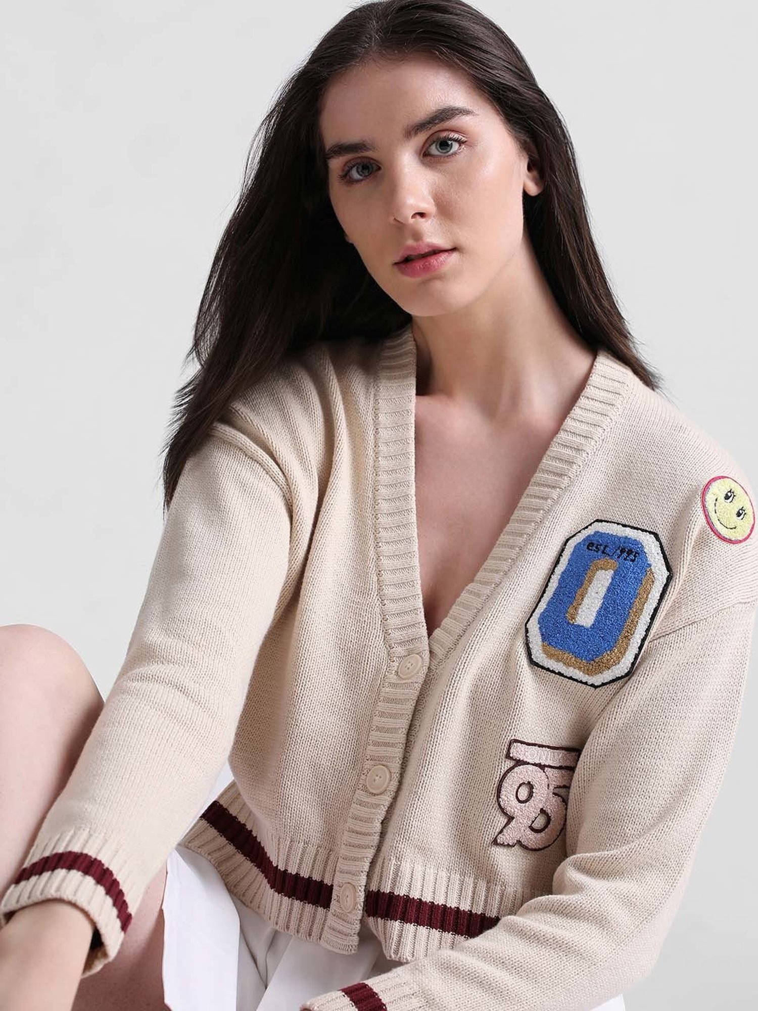 Only White Regular Fit Cardigan