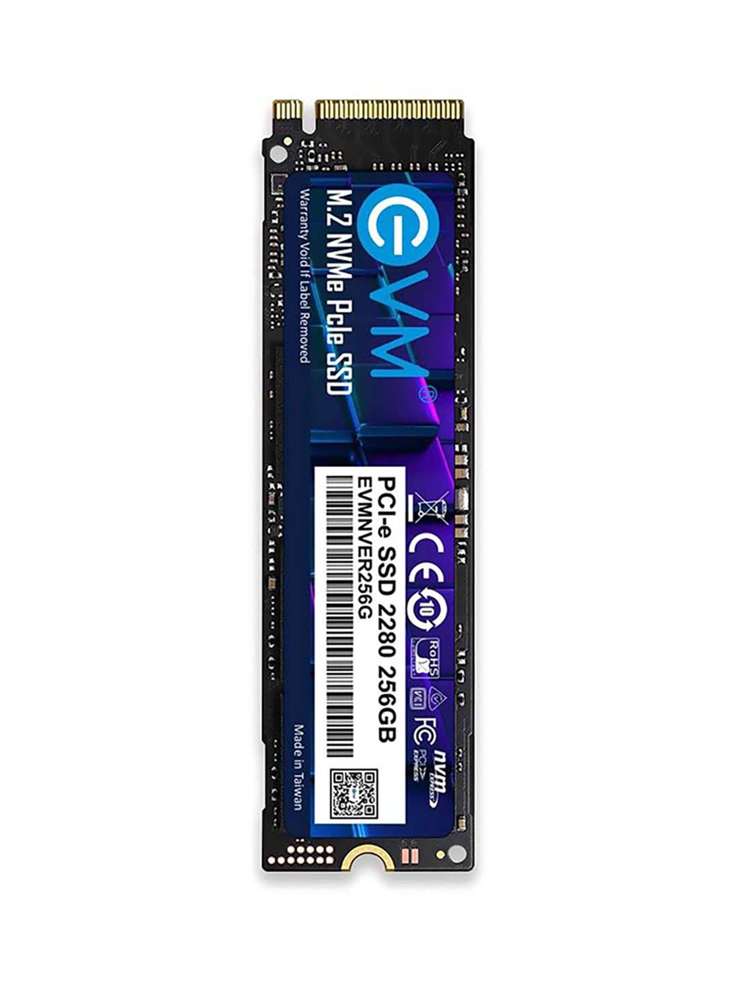 EVM EVMNV 256GB M.2 PCIe NVMe Internal SSD (Black)