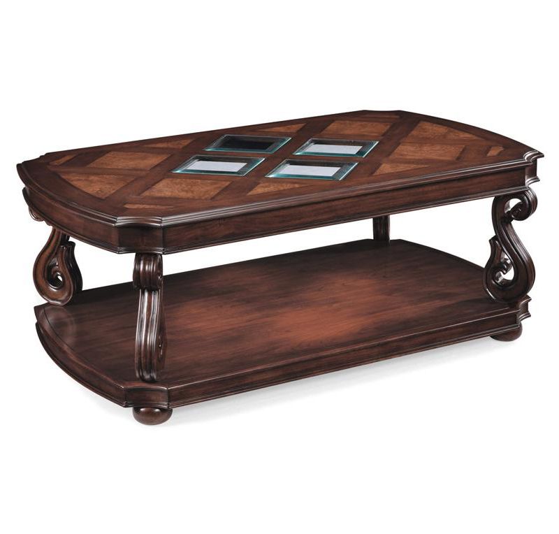 T1648-43 Harcourt Cherry Finish Wood Rectangular Cocktail Table - Magnussen Home Furnishings